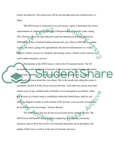 essay on population census