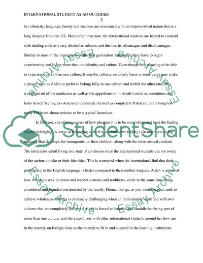 International student as an outsider
