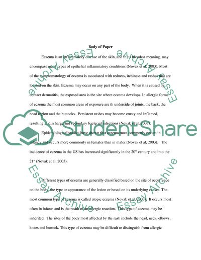 Causes, Treatment and Prevention of Eczema