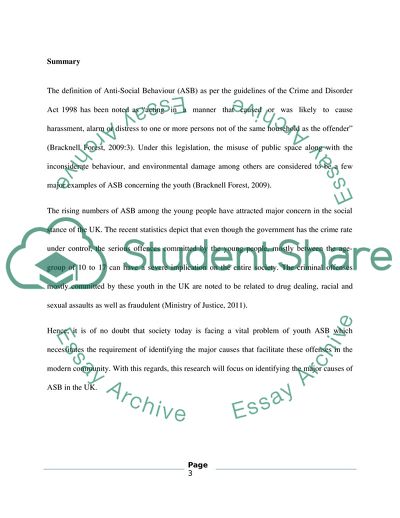 Anti Social Behaviour