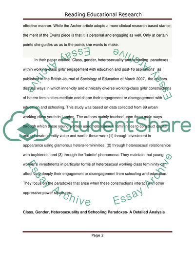 How the Papers Being Compared Discuss Female Educational Opportunities