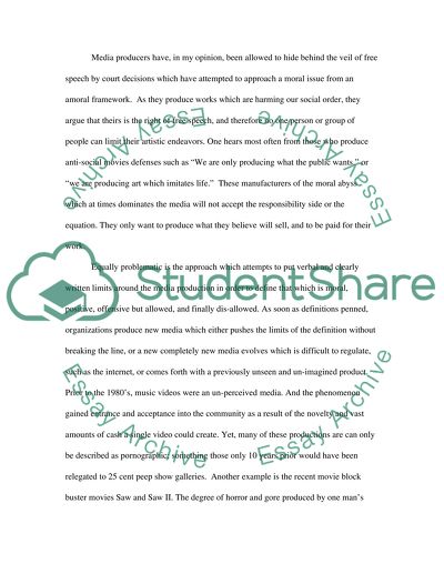 Morality and the Media