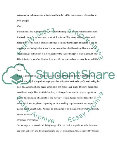 Biological Basis of Morality (Animals)