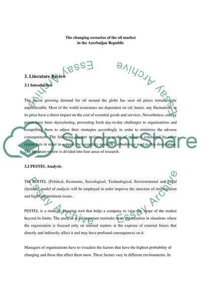 The changing scenarios of the oil market in the Azerbaijan Republic