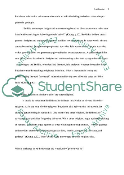 Analysis of Buddhism as Religion