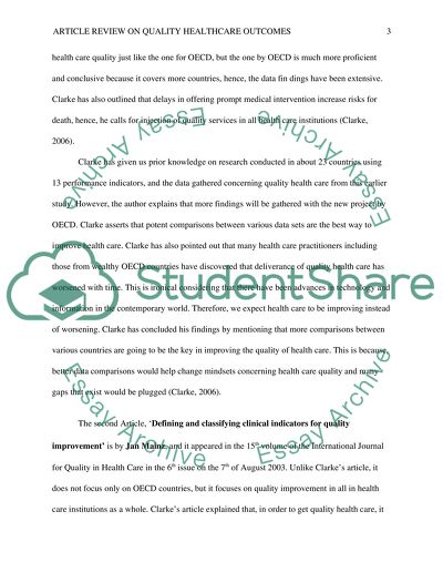 Quality Healthcare Outcomes