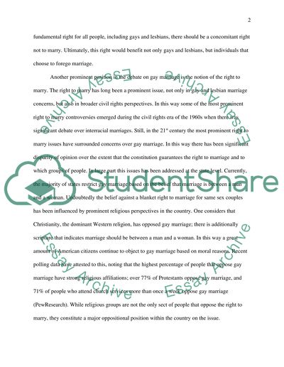 Major Issues of Gay Marriage