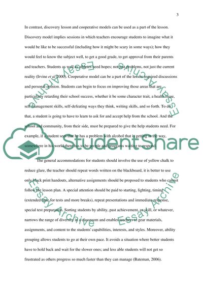 Student Accommodations in Lesson Planning