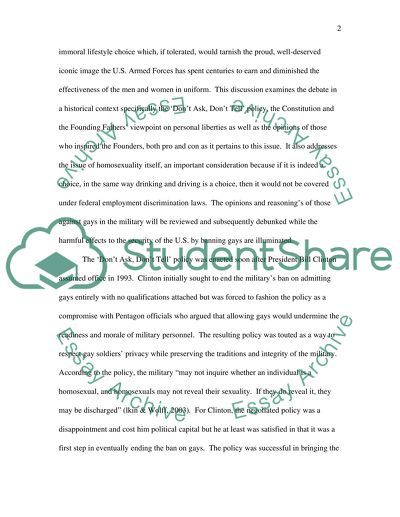 Gays in the Military