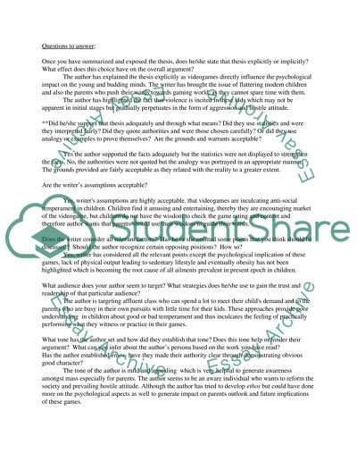 Videogames as the Thesis Explicitly