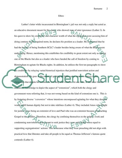 Kings letter from Biminghm Jail