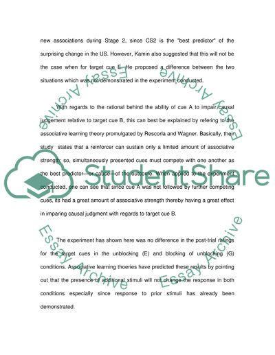 Discussion on Learning Experiment