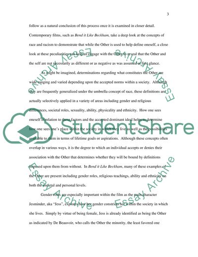 Cinema and Otherness: Bend it Like Beckham