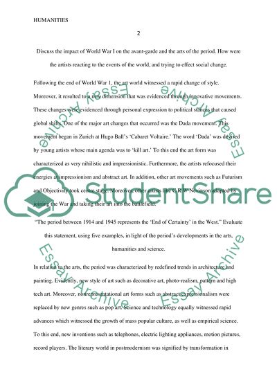 Avant-Garde and the Arts