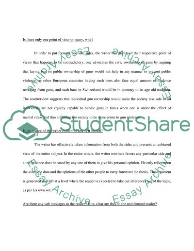 Gun Battle in Switzerland