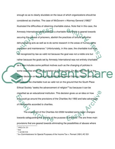 The Primary Purpose of the Charity