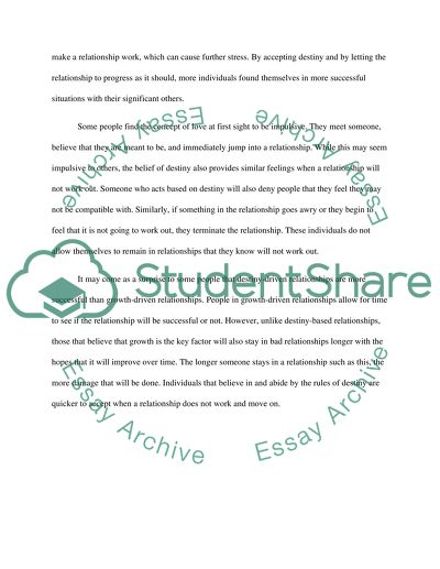 Implicit Theories of Relationships