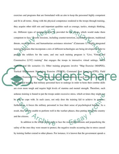 Funding for Military Psychology