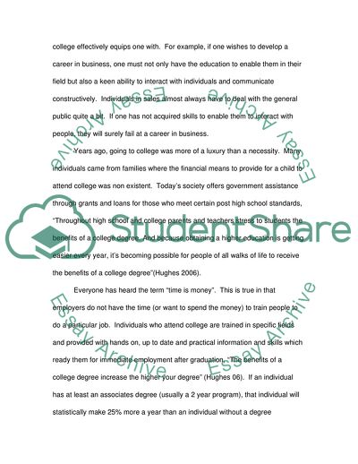 The Benefits of Attaining a College Degree