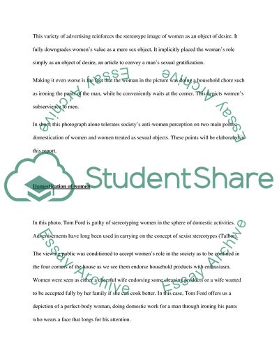 Analysis of Tom Fords Advertising from a Feminist Perspective