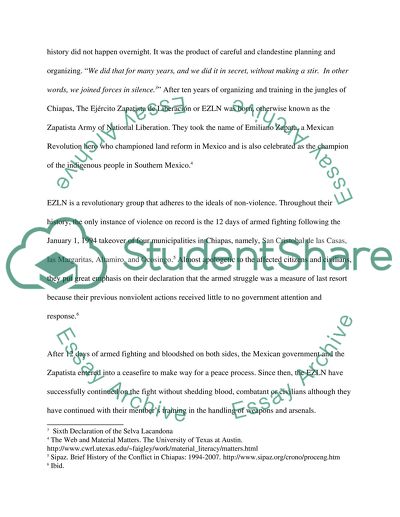 Contribution of Zapatista Army of National Liberation to Democracy in Mexico