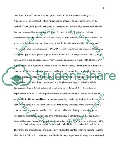 Salvador Dalis Surrealist Concept of Paranoia