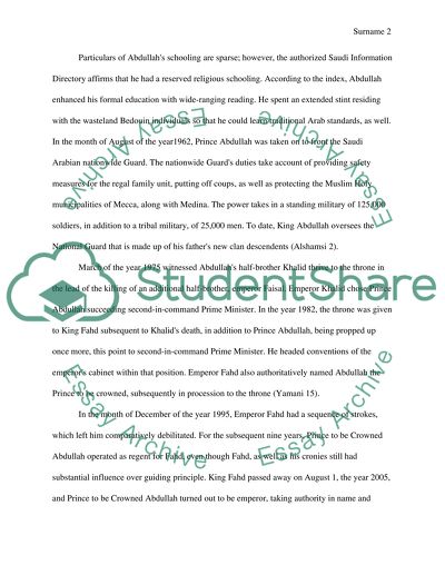 The king of saudi arabia, king abdullah