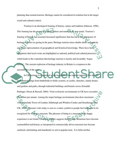 How the Evolvement of Heritage Tourism Contributes to the Preservation and Maintenance of Museums