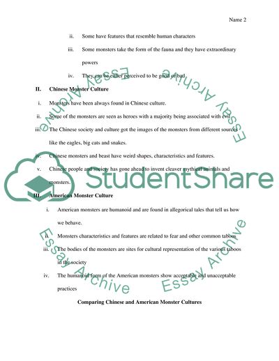 Comparing Chinese and American Monster Cultures