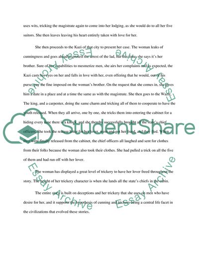 The Lady and Her Five Suitors - A 1001 Nights