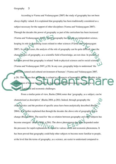 The relevance of Geography