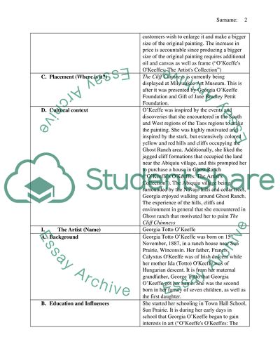 Any piece of Art work that is done by georgia okeeffe