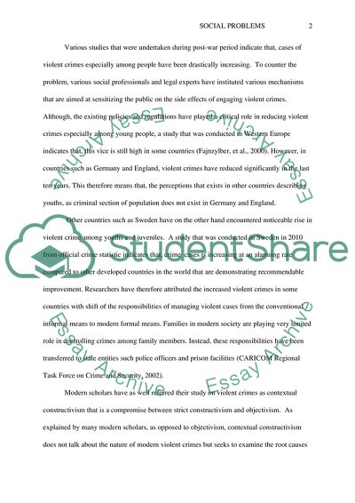 Violent Crimes and Groups That Are Involved in Them