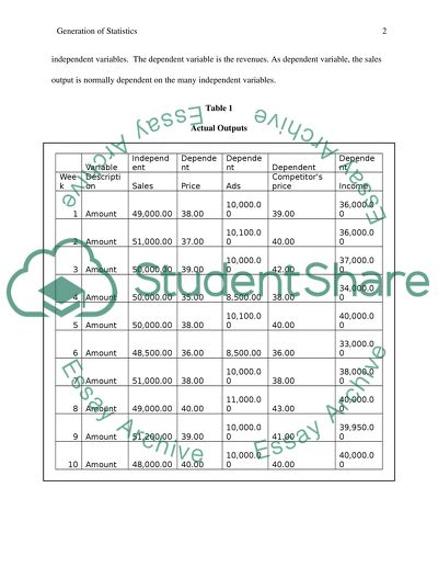 Generating forecasts