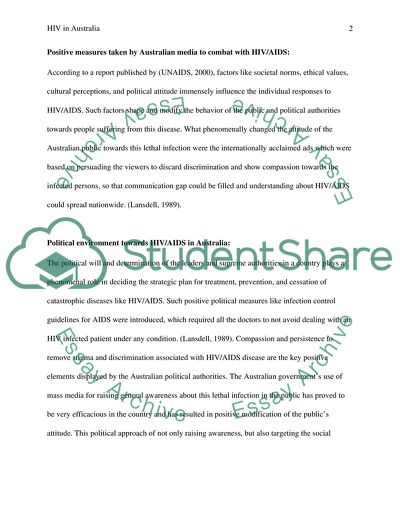 The Political Environment of HIV in Australia