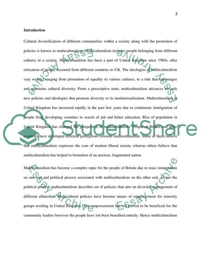 Experience of UK Multiculturalism