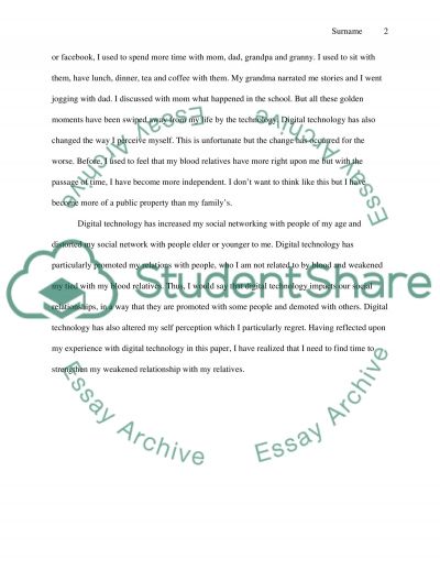 Technology and society essay