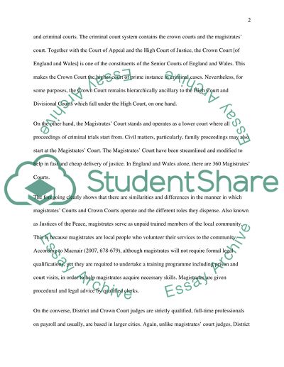 Major Criminal Courts in the UK