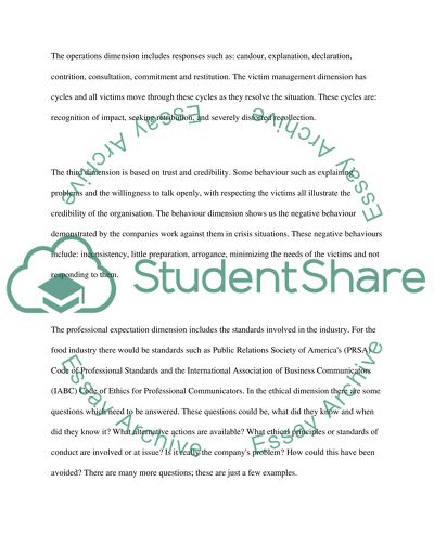 The Role of Crisis Management by the Public Relations Specialist