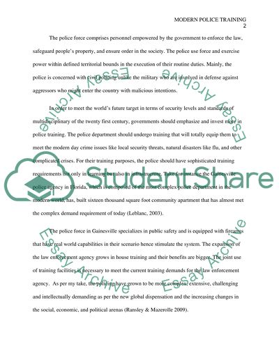 Modern Police Training