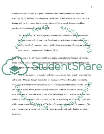 What caused the Euro crises of 2010