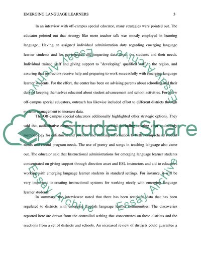 Emerging Language Learners