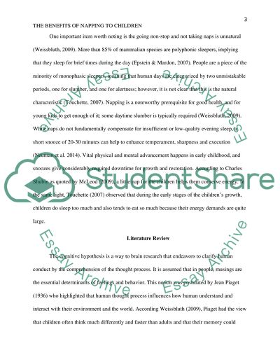 Benefits of Napping To Children