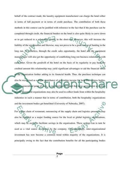 Finance in the Hospitality Industry