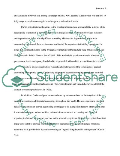Debating the Impact of Accrual Accounting and Reporting in the Public Sector