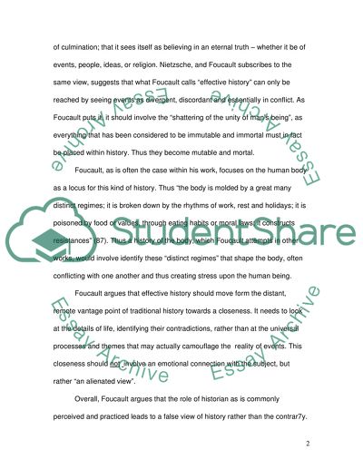 Foucault in Nietzsche, Genealogy, History