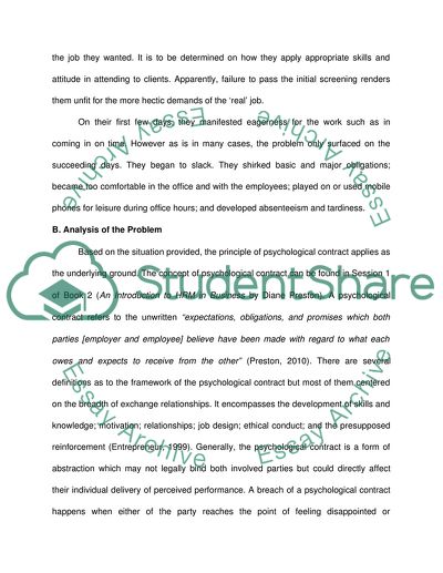 The Cause and Effect of the Employees Lack of Professionalism