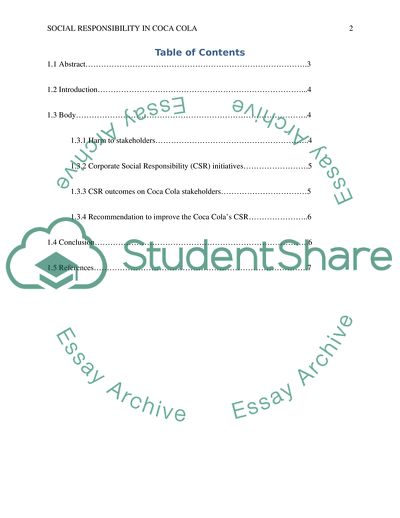 Social responsibility in finance decision making ( Coca Cola)