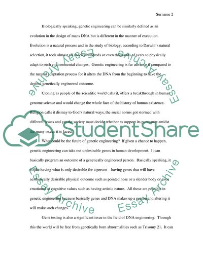 Human DNA Engineering and What Is the Conscience of Changing Human Race