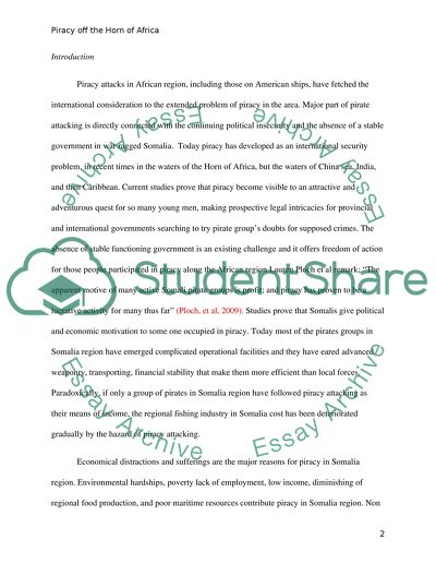 Piracy Off the Horn of Africa